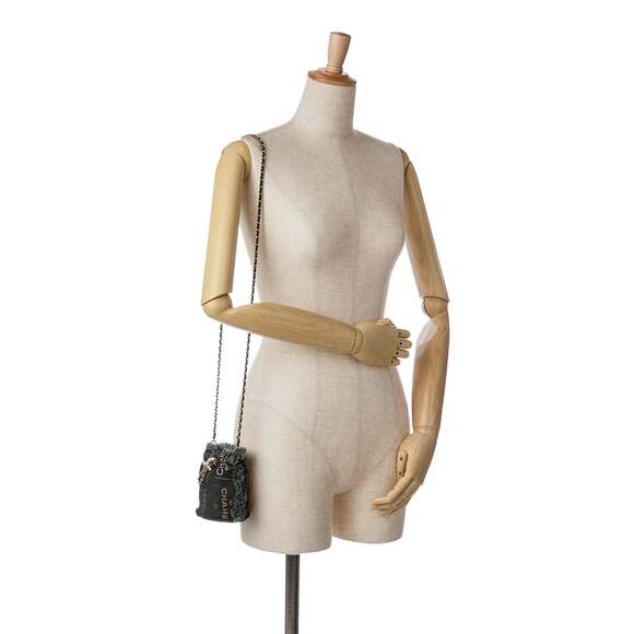 Chanel Denim Mood Chain Bucket Bag Logo #221648C24B - Picture 7 of 8